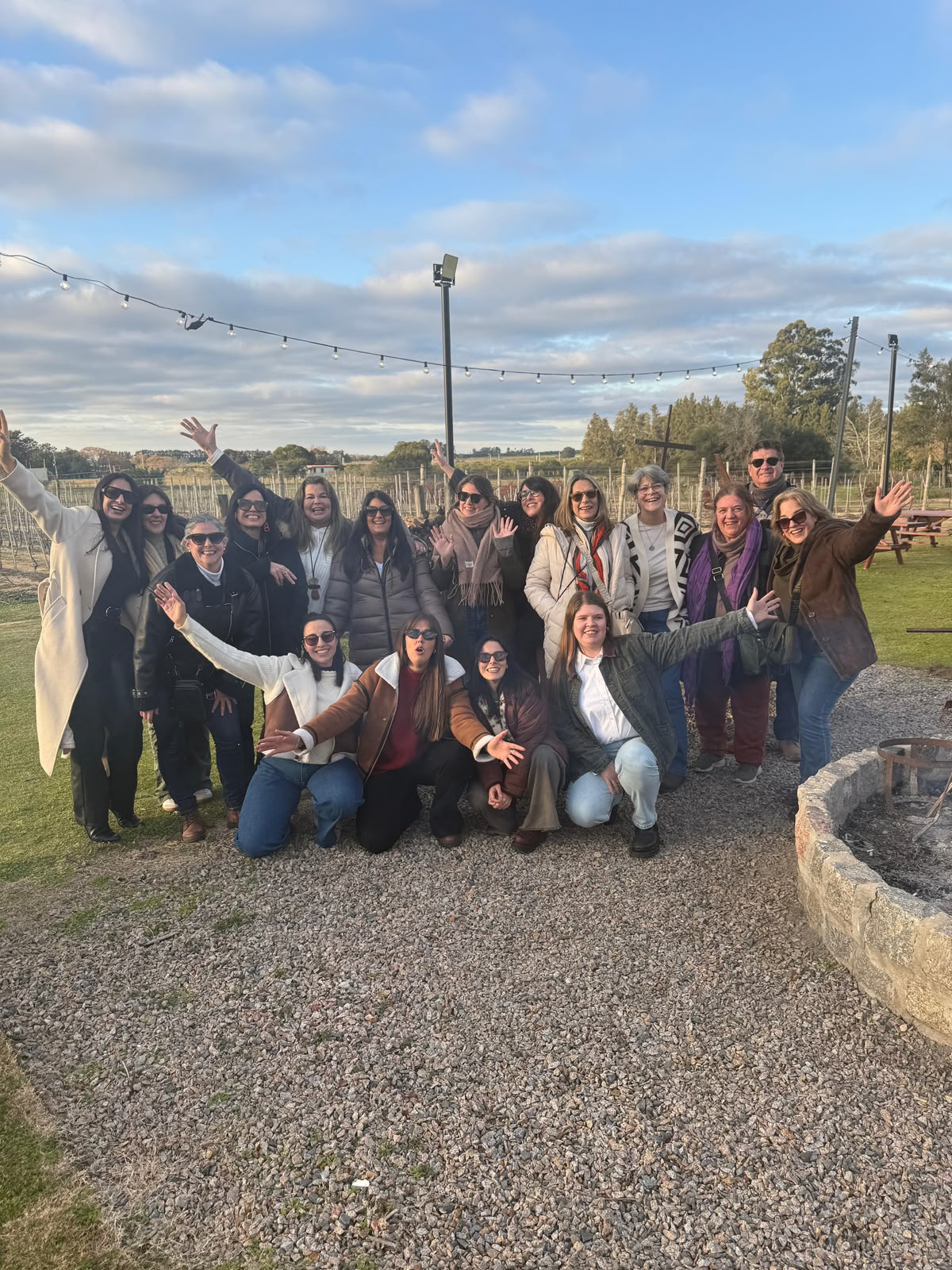 Grupo disfrutando la experiencia al aire libre